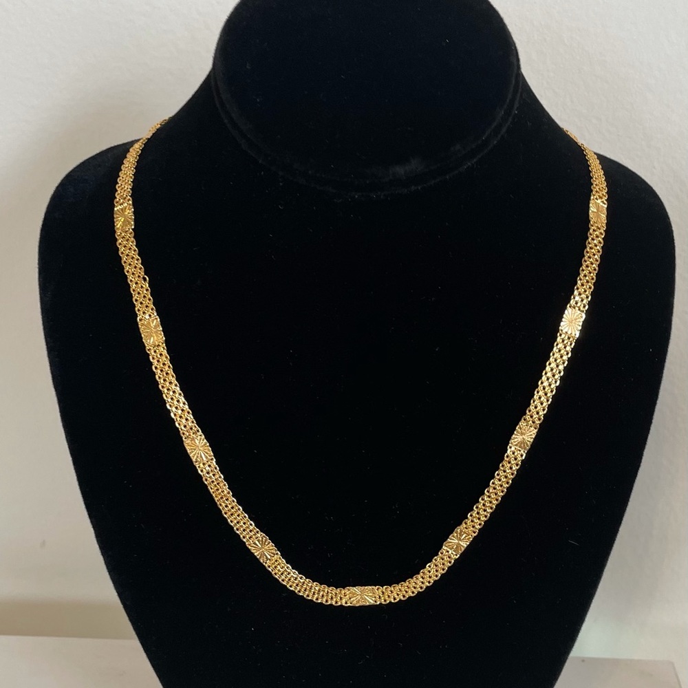 Textured Gold Link Chain